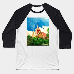 Old Main through the Trees Baseball T-Shirt